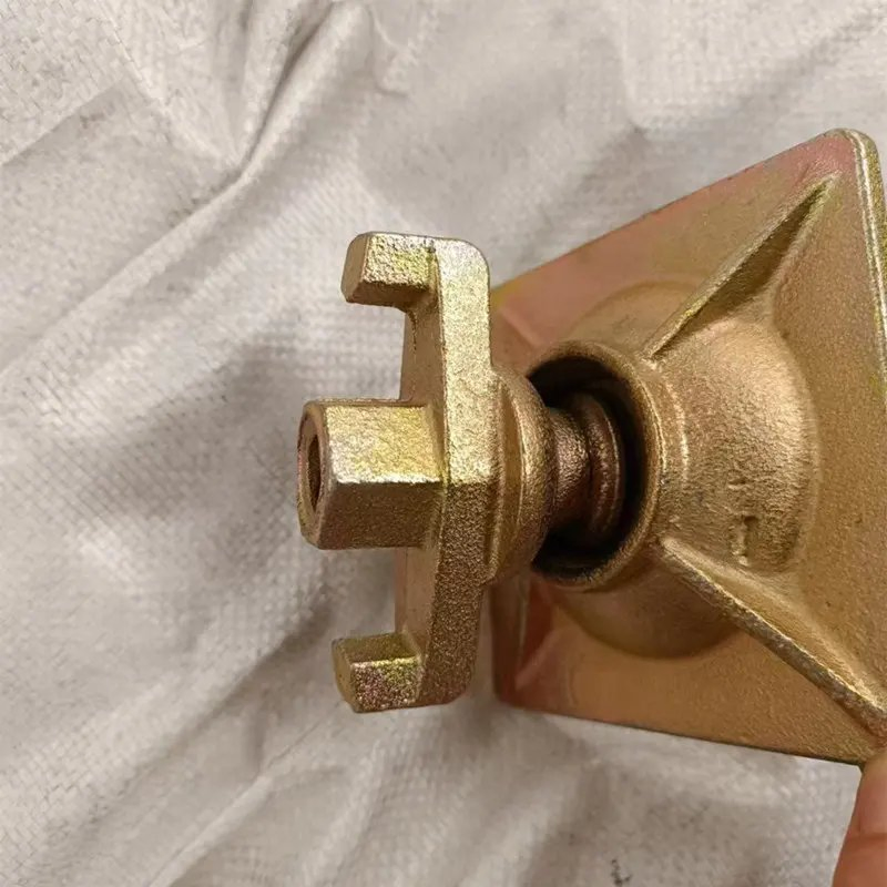 Galvanized Formwork Swivel Wing Nut With120*120 Anchor Plate for 15/17mm Tie Rod