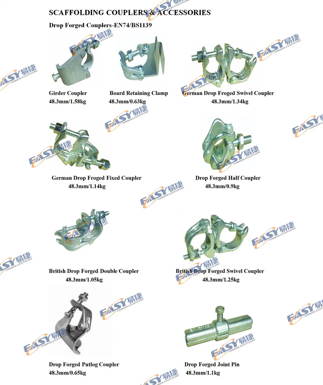 British Drop Forged Pressed Type Pipe Joint Coupler
