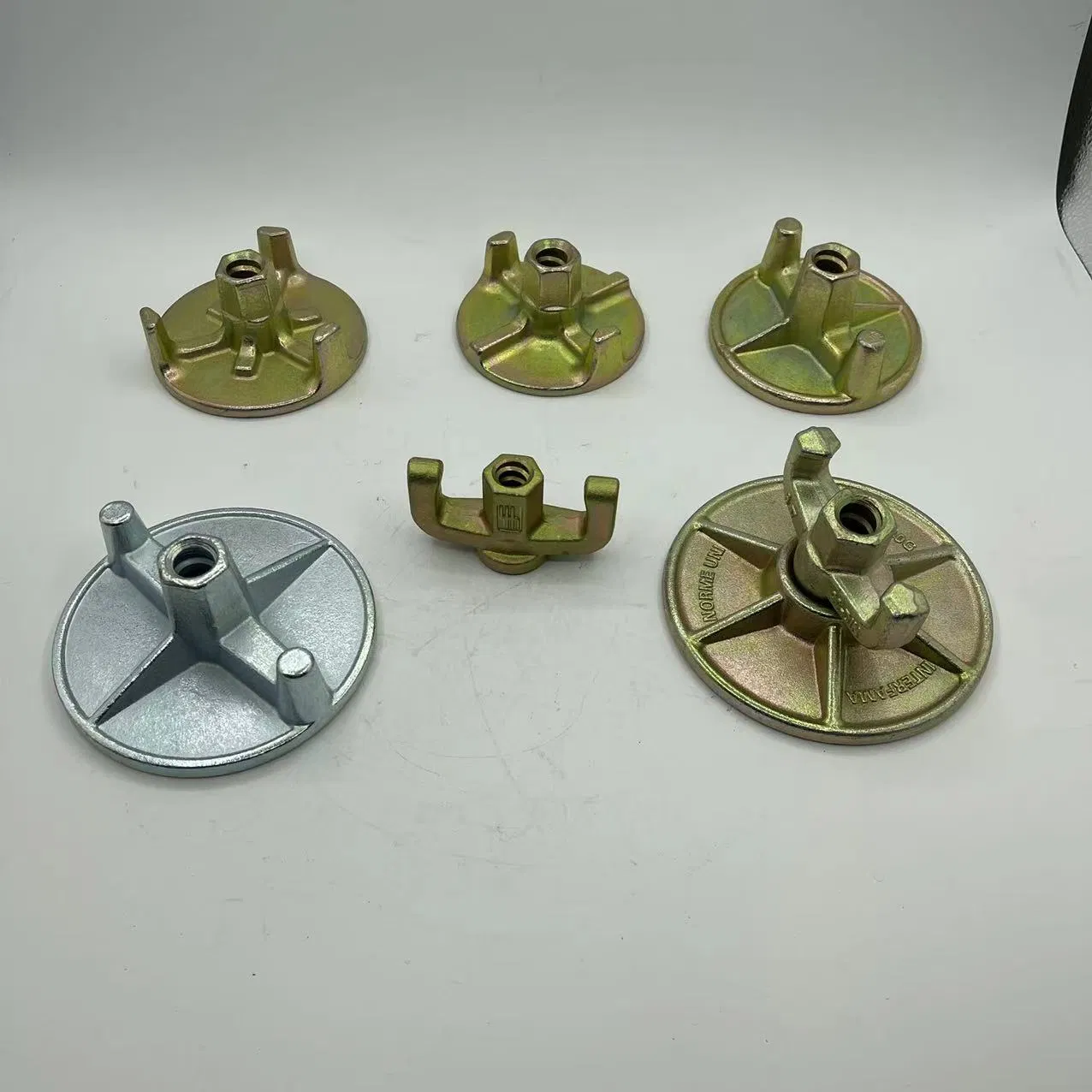 Formwork Scaffolding Construction Forged Casting Flanged Steel Rion Wing Nut Swivel Anchor Tie Rod Nut Square Slope Waller Plate Round Nut