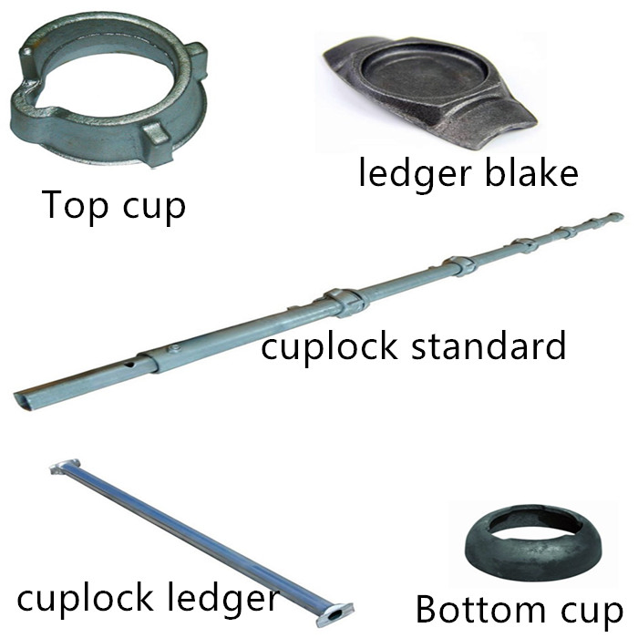 Scaffolding Cuplock System Accessories Parts Top Cup Bottom Cup Ledger Blade