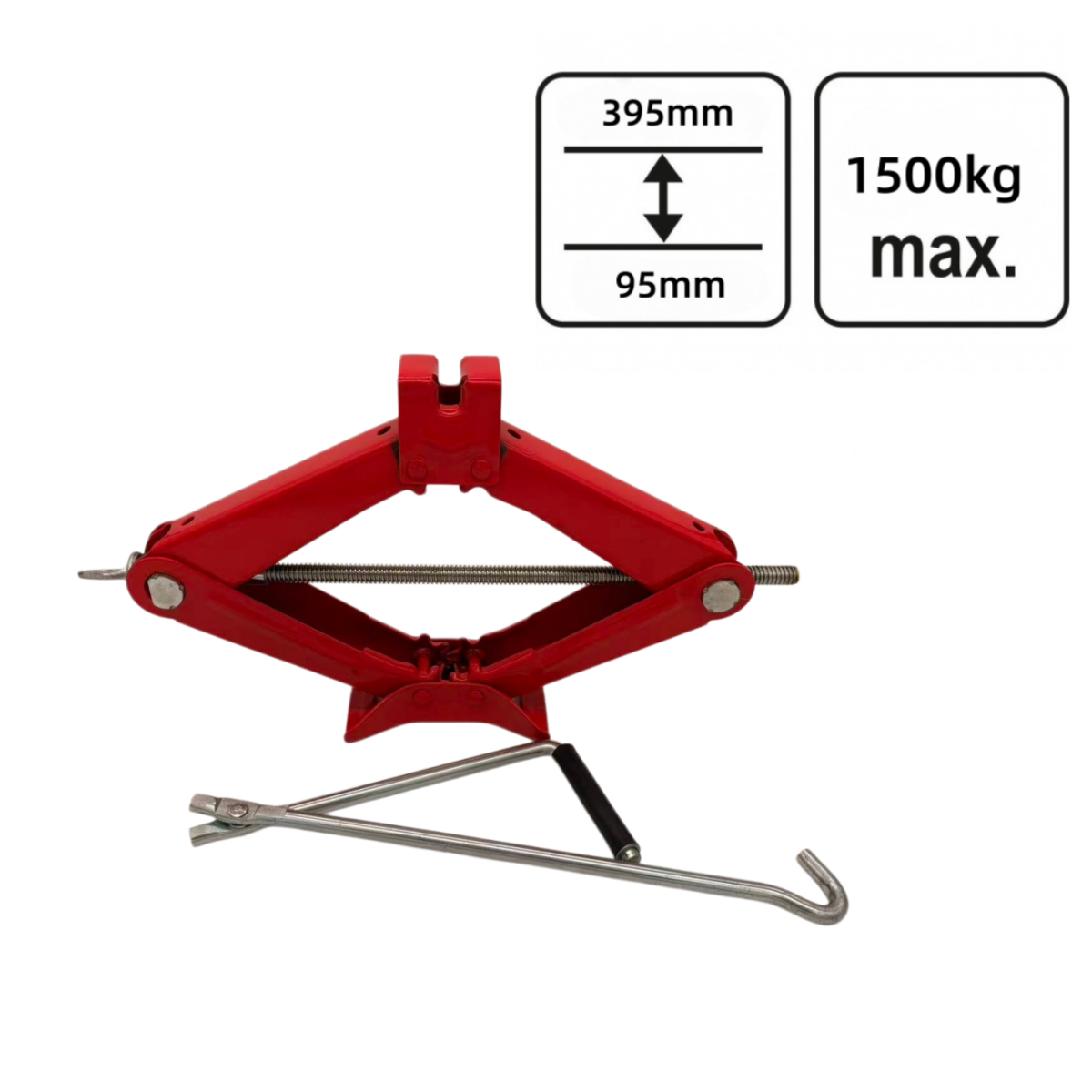 Car Tire Replacement Jack 1.5 Ton Scissor Jack with Handle for Car Tire Replacement
