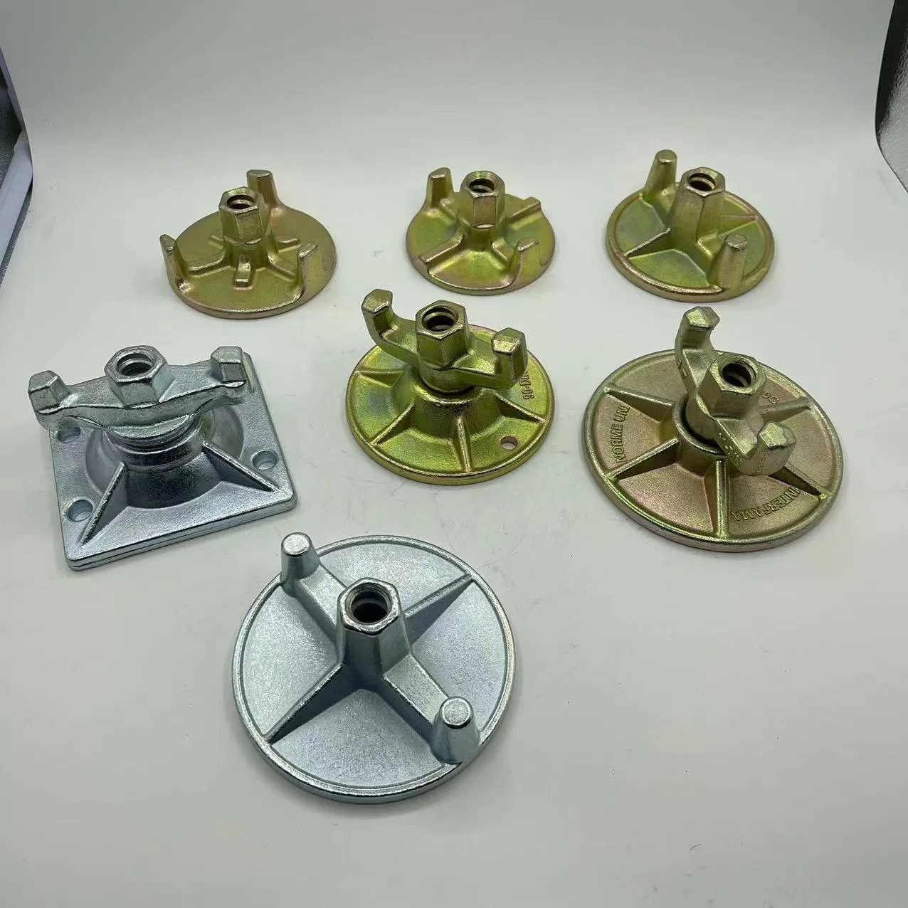Formwork Scaffolding Construction Forged Casting Flanged Steel Rion Wing Nut Swivel Anchor Tie Rod Nut Square Slope Waller Plate Round Nut