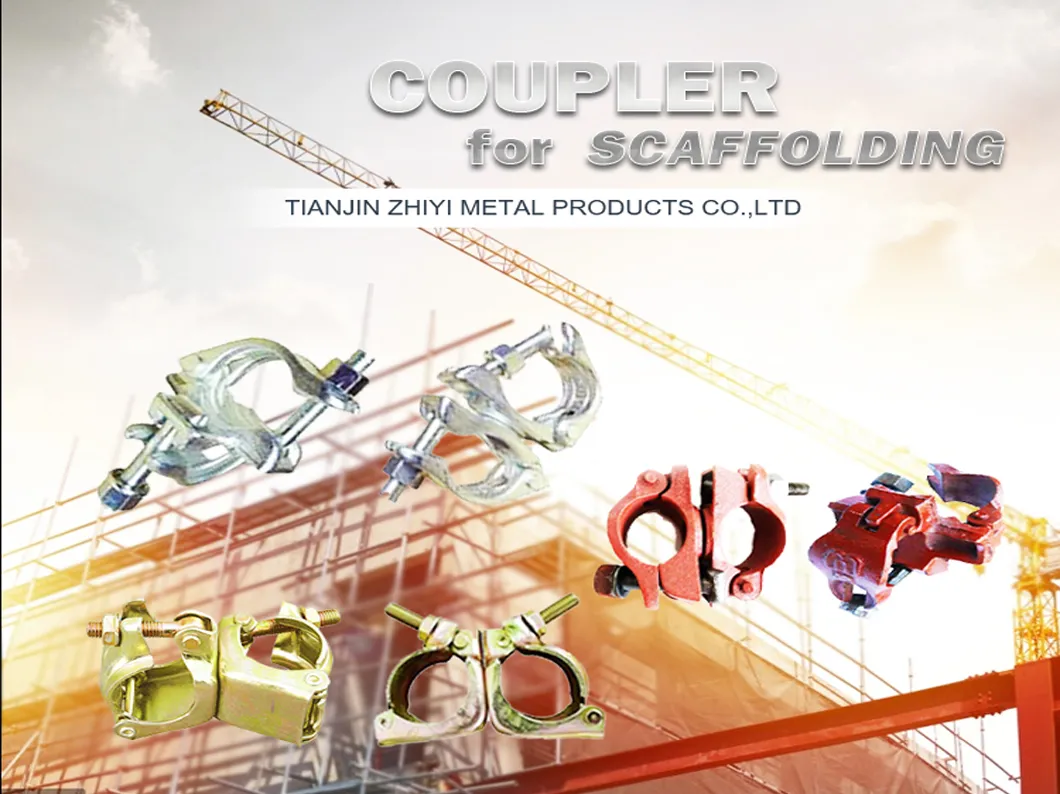German Type Drop Forged Steel Fixed Right Angle Clamp / Double Coupler Drop Forged 360 Degree Swivel Clamp