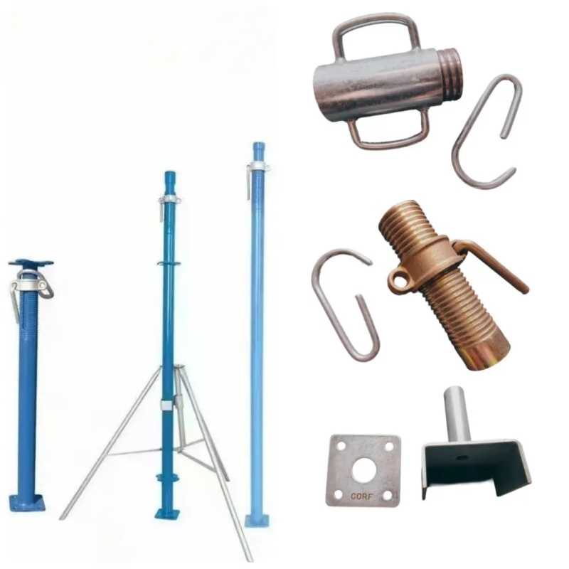 Hot Sale Wholesale Adjustable Galvanized Steel Pipe Prop Base Jack with Screw Nut Construction Jack