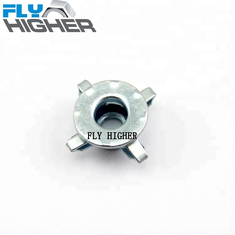 M5 Flat Head Slotted Carbon Steel Blind Rivet Nut with Zinc Plated Finish Jack Body Jack Nut