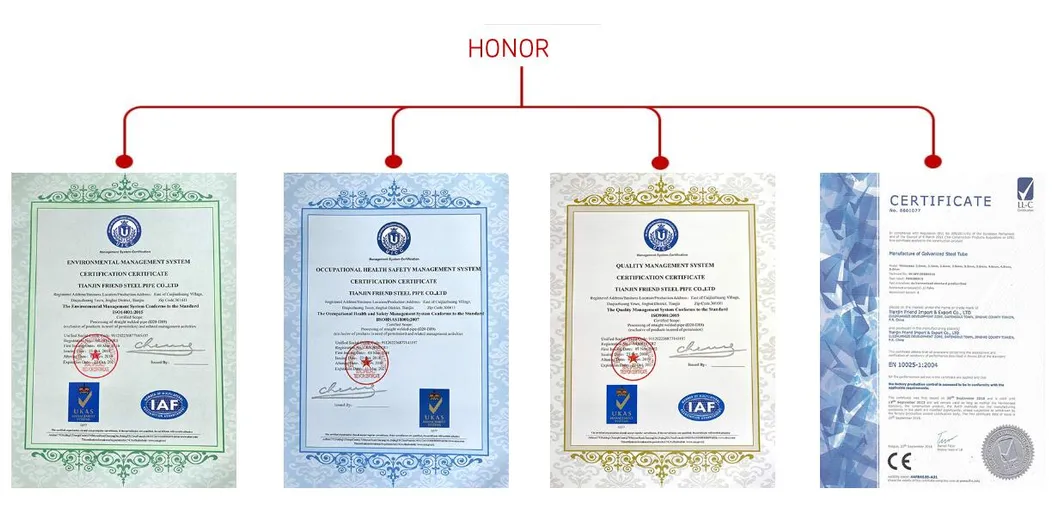 Certifications and Quality Inspection Awards