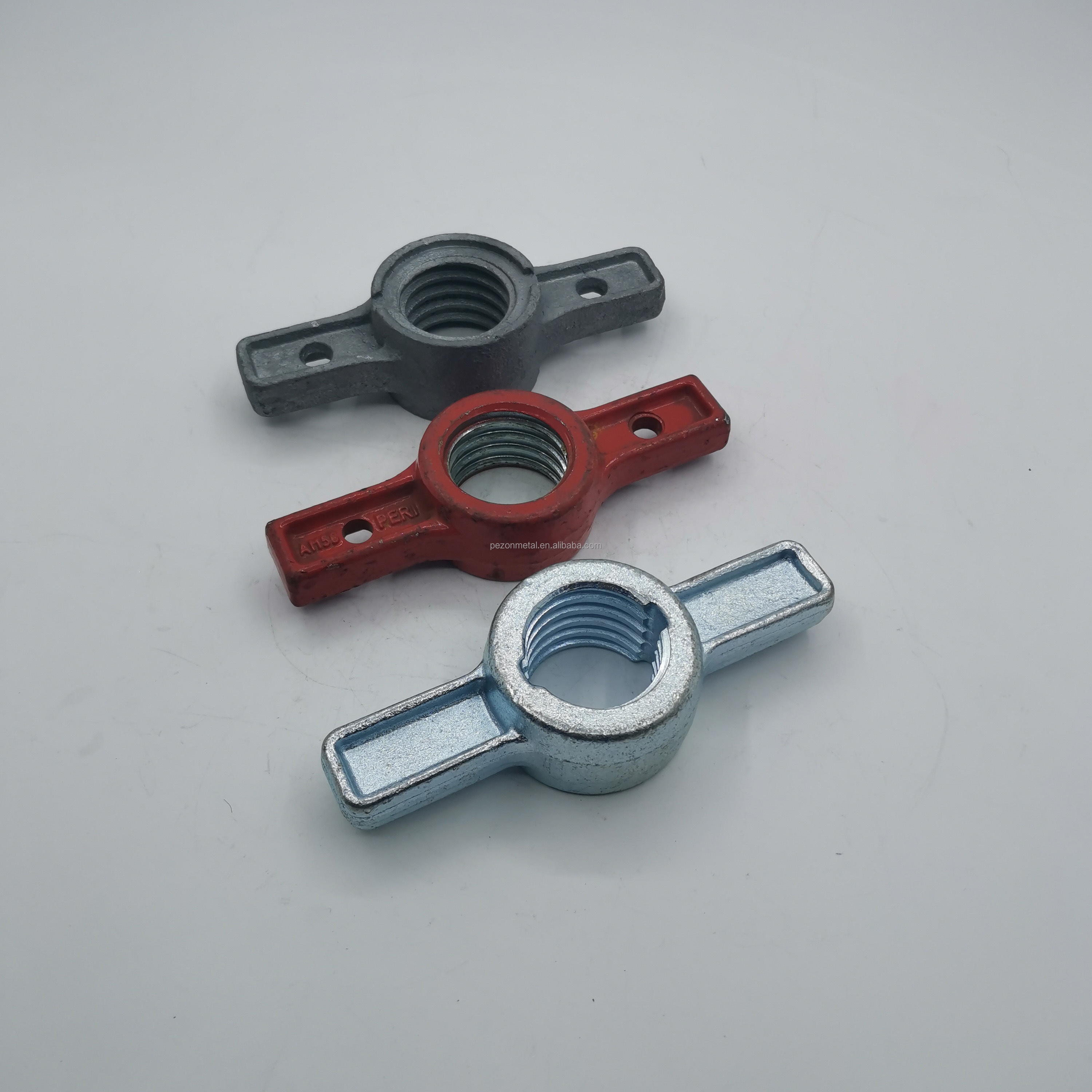 Adjustable Drop Forged Hot Dip Galvanized Q235 Steel Construction Clamp Scaffolding Ladder Parts Screw Jack Nut Handle Accessory