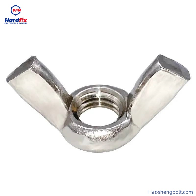 Carbon Steel Zinc Plated DIN315 M5 M6 M8 M10 M12 M16 M24 Butterfly Nut Brass Butterfly Wing Nut Tie Rod Wing Nut Wing Nut Driver Steel Nut