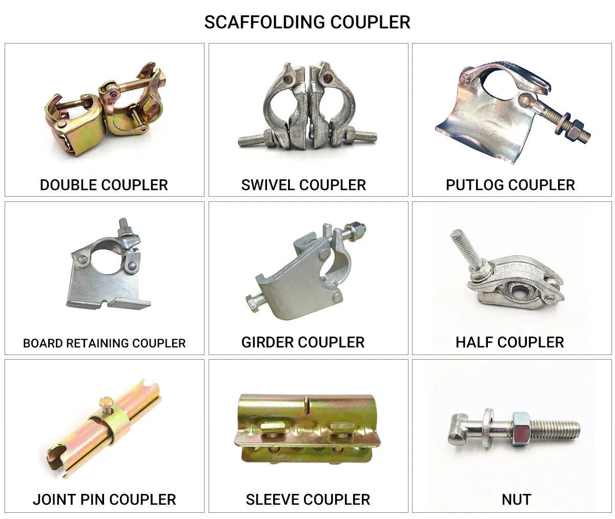 Scaffolding Sleeve Coupler for Parallel Tube Connection Internal Joint Pin for Construction