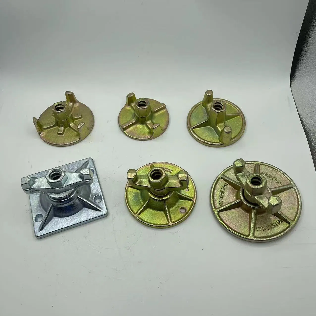 Formwork Scaffolding Construction Forged Casting Flanged Steel Rion Wing Nut Swivel Anchor Tie Rod Nut Square Slope Waller Plate Round Nut