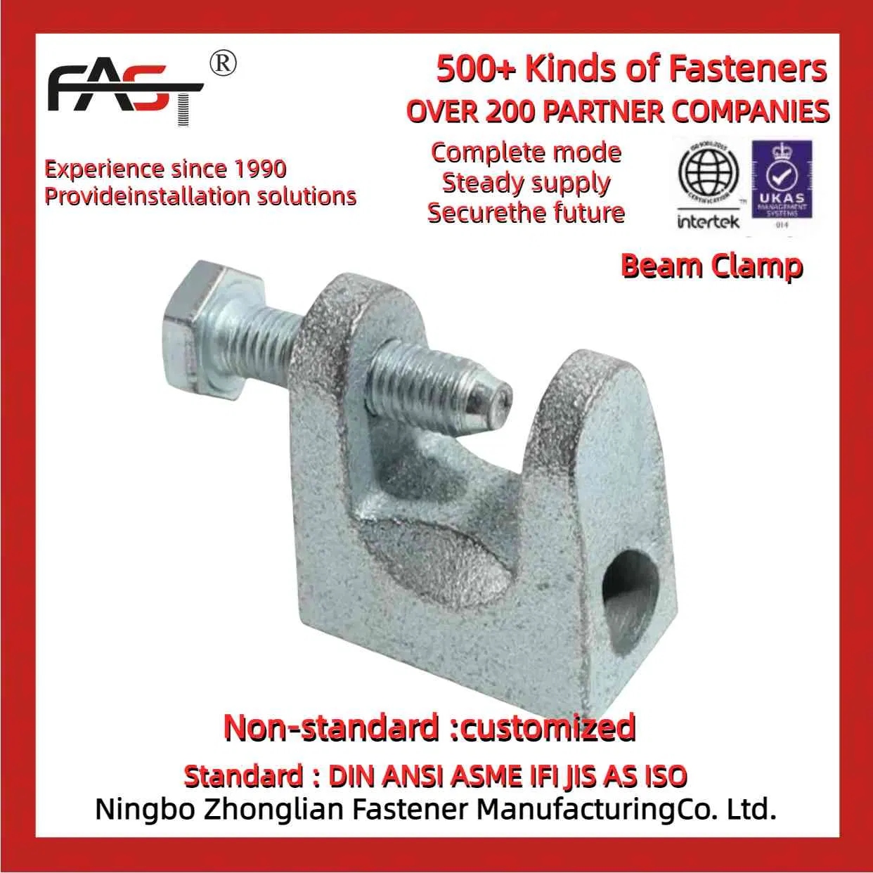 Adjustable Beam Clamp for Custom Fit – Fast &amp; Secure Beam Attachments