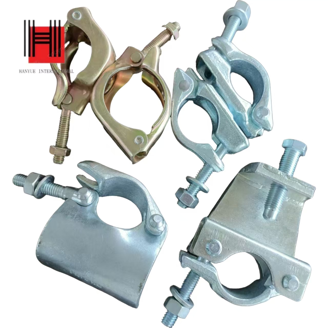 BS1139 Double Clamp Steel Scaffold Drop BRC Fitting Board Retaining Swivel Fixed Coupler Ladder &amp; Scaffolding Part