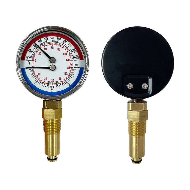 CE Certification China Suppliers Factory Combined Pressure & Temperature Compound Gauge for Accurate Heating Systems Manufacturer, Factory