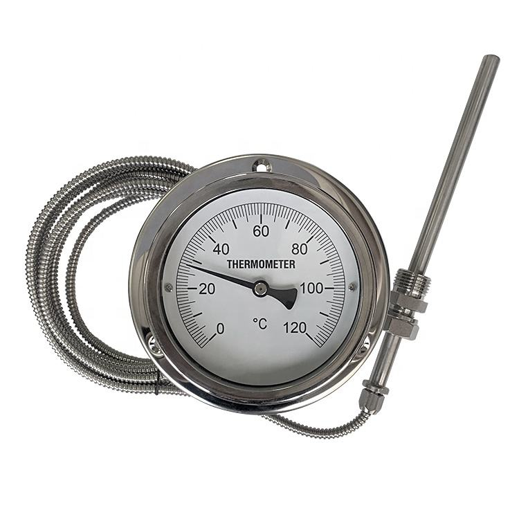 China Remote Reading Capillary Thermometer Lower Back Mounted With Front Flange Factories, Factory