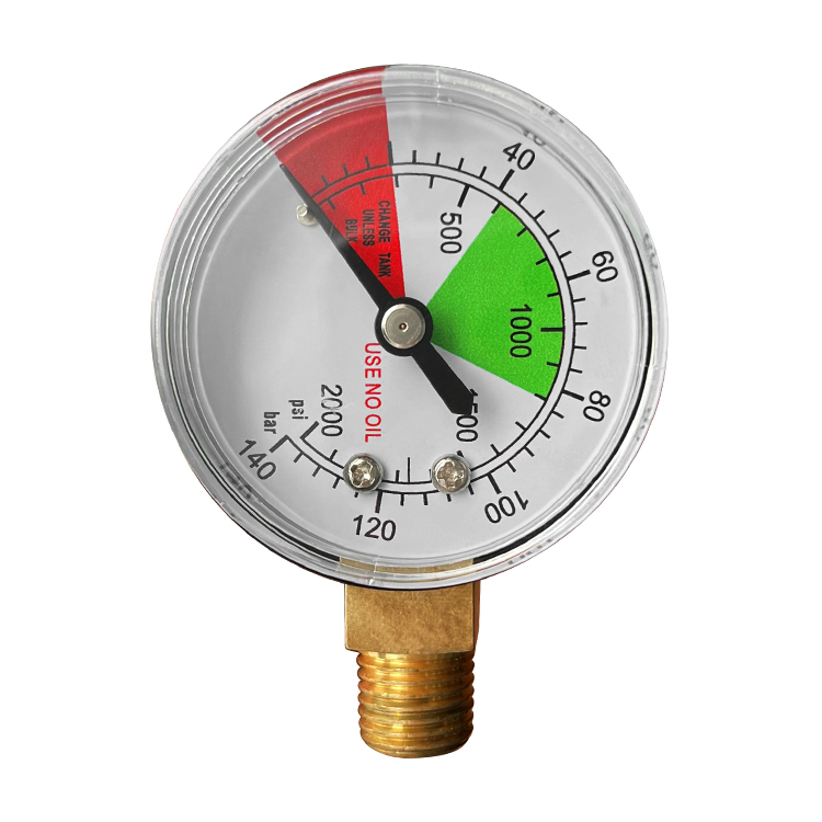 China China Suppliers Factory Black Steel Oxygen Pressure Gauge 0–140 Bar / 2000 PSI with ¼ NPT Radial Mount Suppliers, Factories