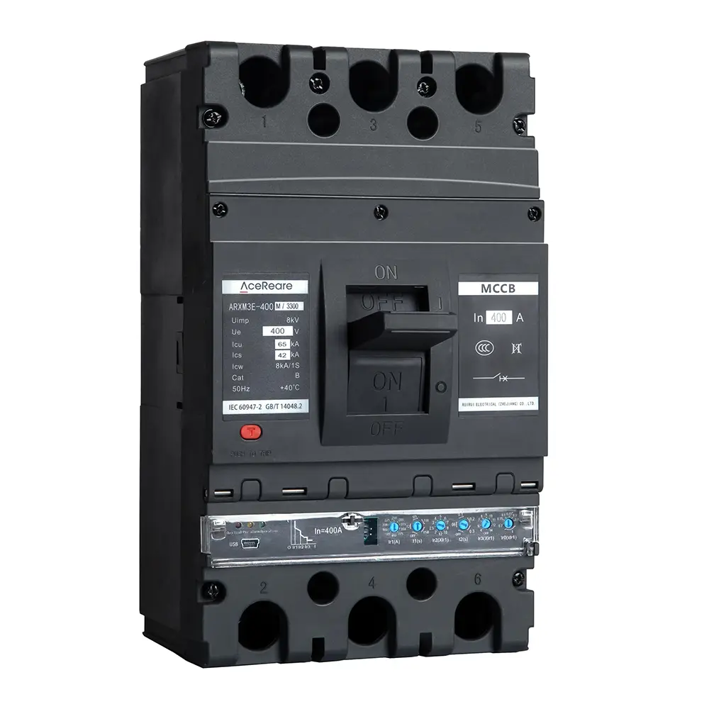China Factory Suppliers ARM3E Series Adjustable Molded Case Circuit Breaker 400V/690V 400A 3/4 Poles LSIG Trip Unit