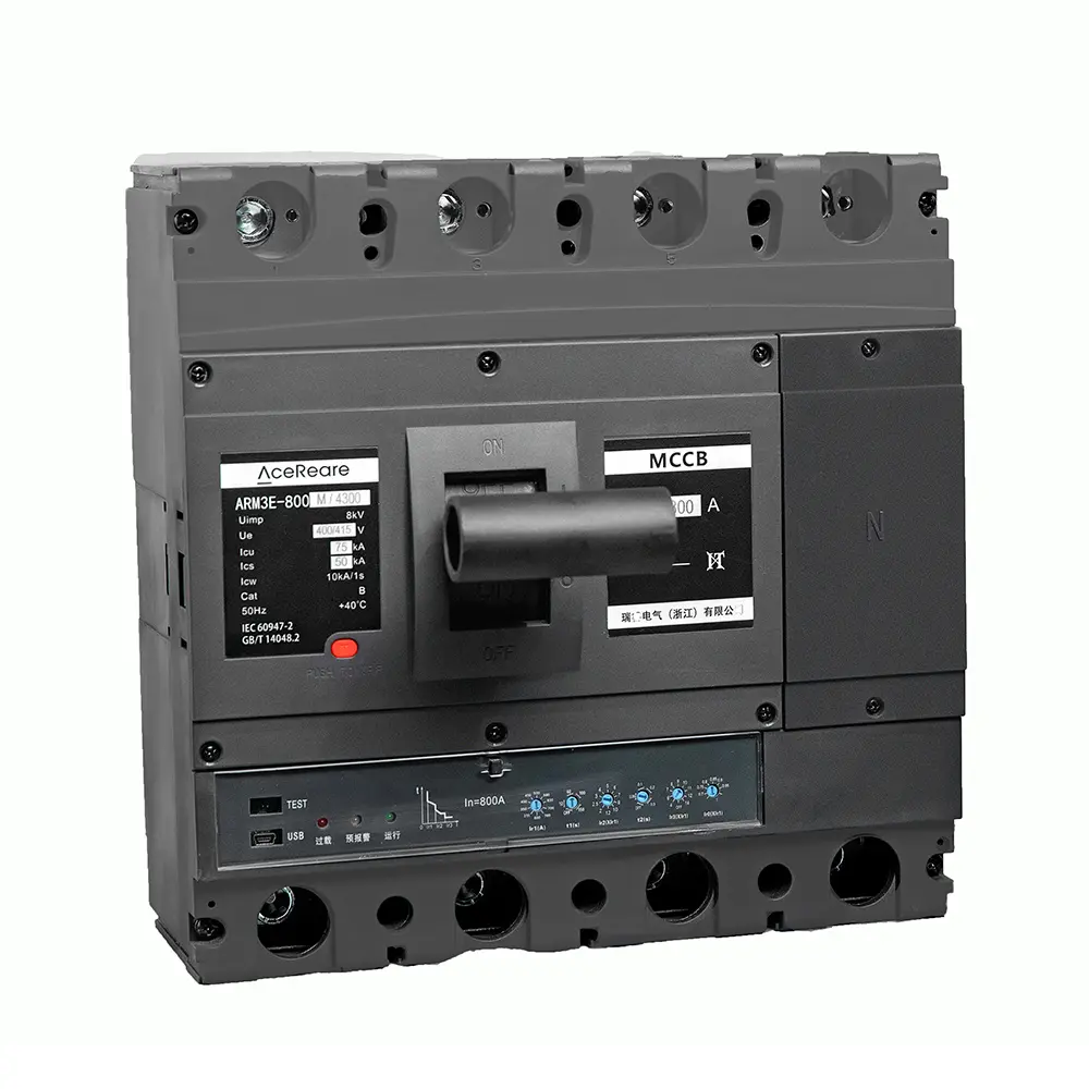 China Adjustable MCCB 800A 3/4 Poles 400V/690V - China Suppliers & Factory ARM3E Series with Built-in LSIG Trip Unit Supplier, Factory
