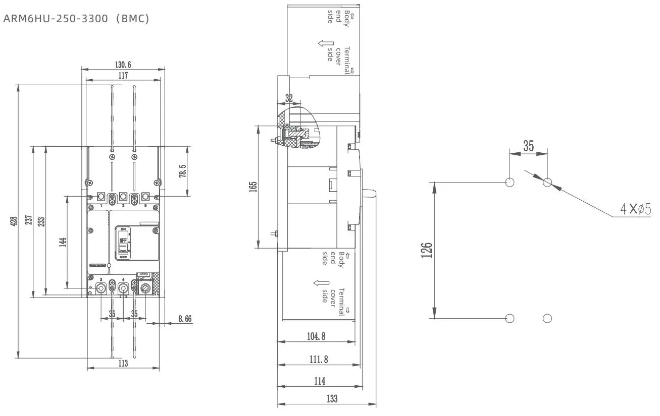 ARM6HU-250-3300phe installation drawing