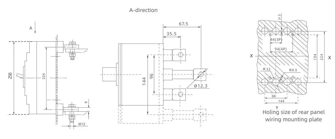 Circuit breaker 400 installation diagram rear panel