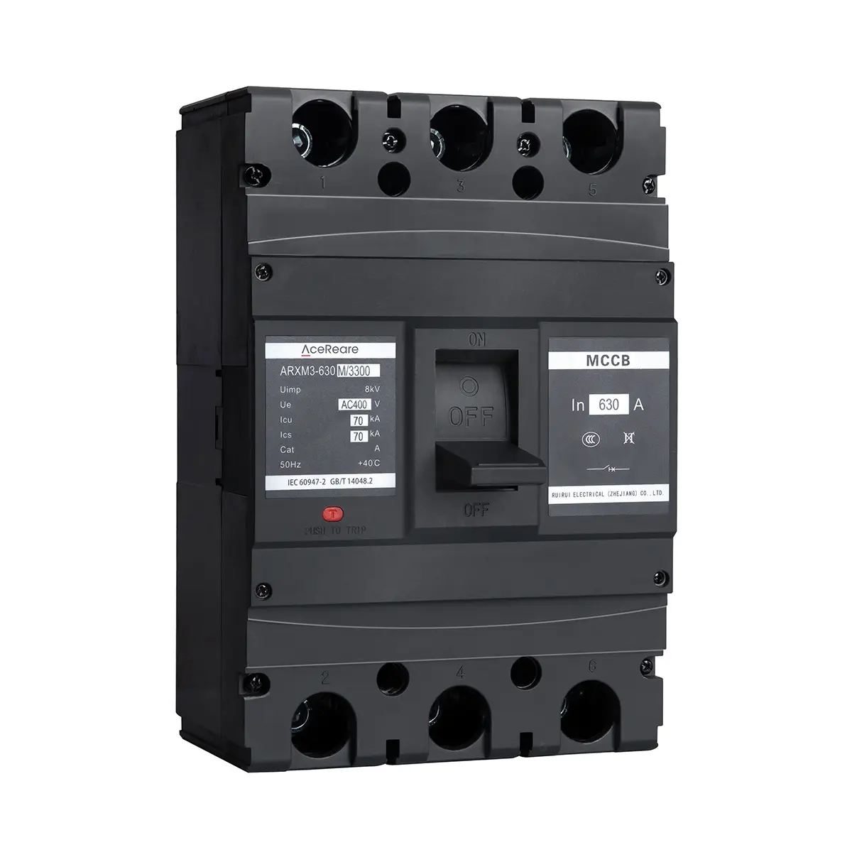 Wholesale ARXM3 Series thermal magnetic type mccb 400V/690V 100A 125A 200A 320A 400A 630 amp 3/4 Poles Suppliers, Factories