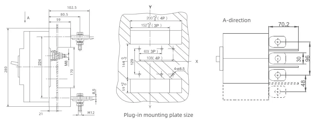 Circuit breaker 400 installation diagram plug-in type