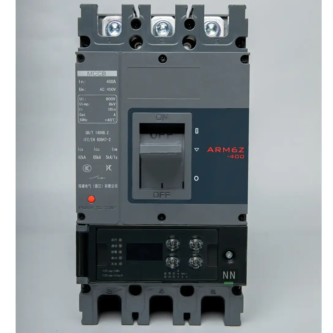 China Suppliers Factory ARM6Z-400-3300 MCCB 400VAC 400A 3 Poles with LCD Display for Remote Control