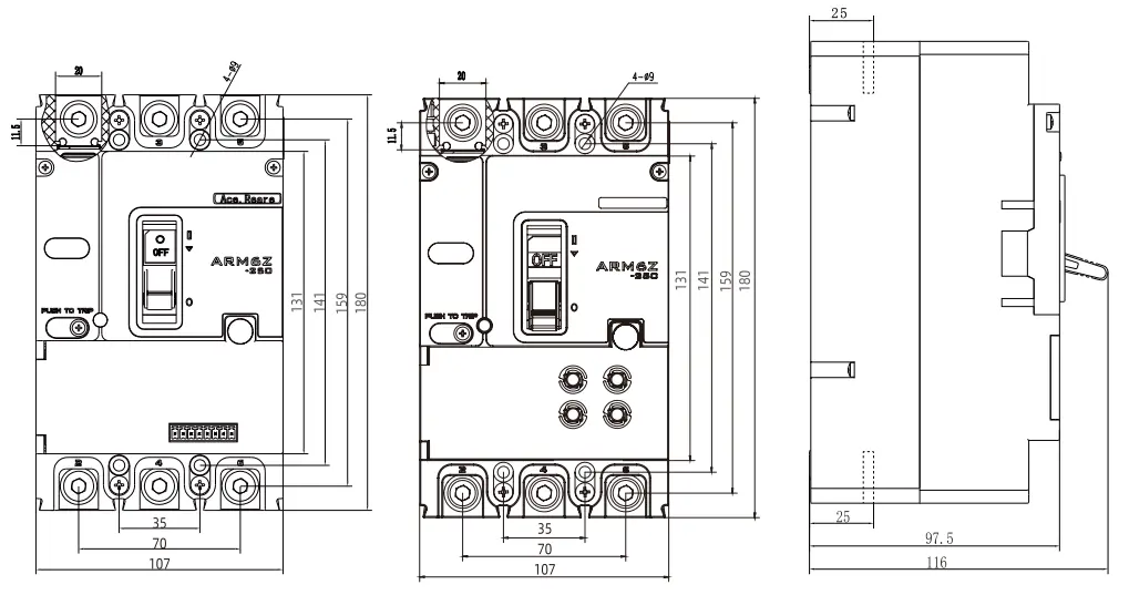 ARM6Z-250-3300 installation drawing and dimensions