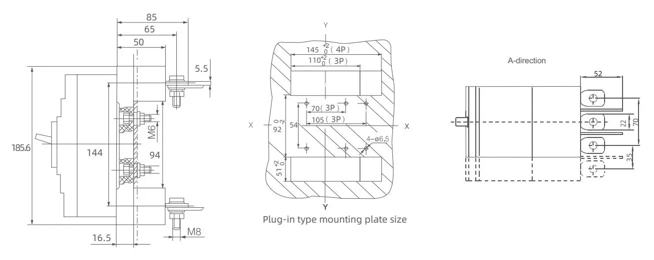 Plug-in rear panel wiring