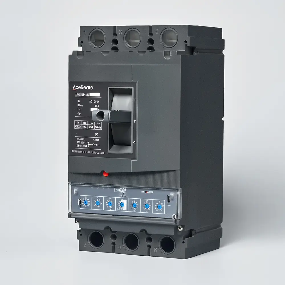 China Suppliers Factory ARM5E-630-3300 MCCB Electronic MCCB with Built-in LISG Protection, 3 Poles, 630A