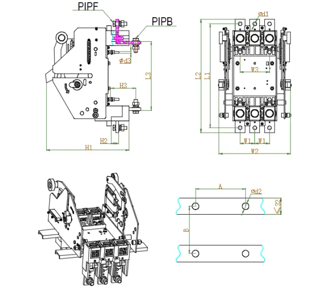 ARM5 Series POPB Installation Dimension Drawing