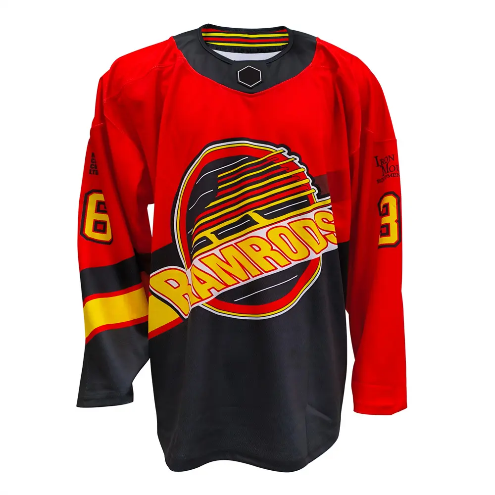 Custom 100% Polyester Mesh Ice Hockey Jersey - Breathable Team Sports Uniform with Personalized Logo/Number/Color Sizing