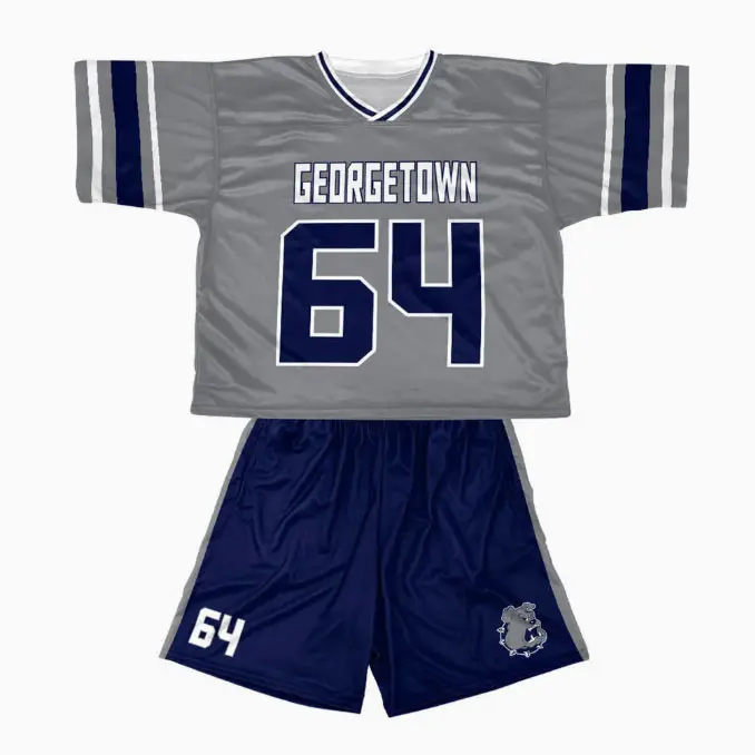 High-Quality Gray Blue Lacrosse Uniform Set Suppliers, Factory