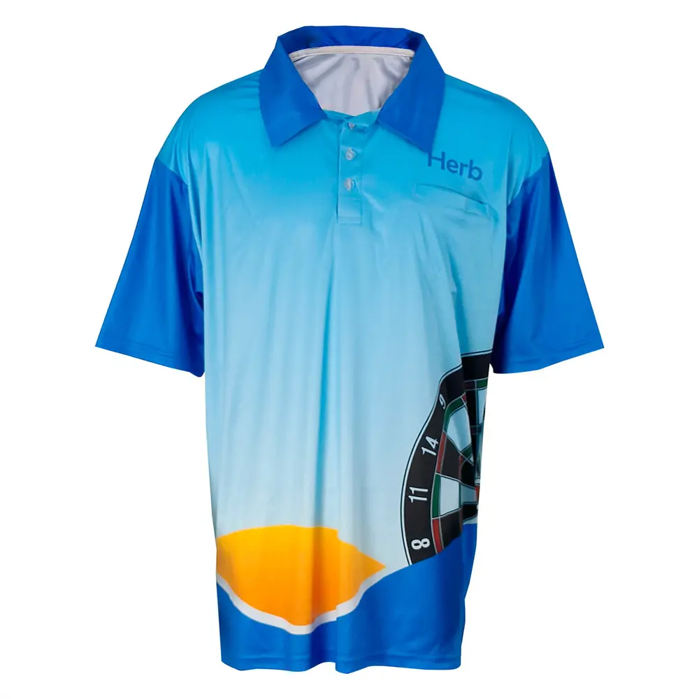 High-Quality Sublimation Dart Polo Shirt – Breathable Sportswear, Custom Team Printing Manufacturers, Factories