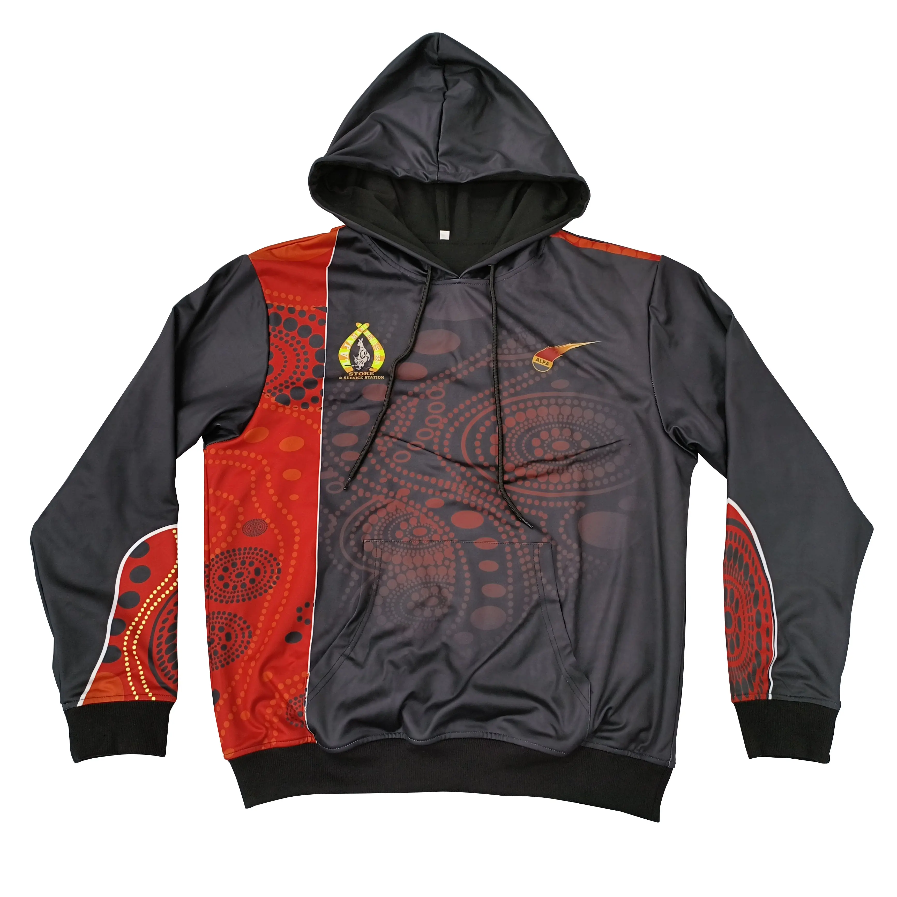High-Quality Series Design Custom Logo Hoodie With Lace Black Cotton Rib Knit Transfer Printing Hoodie for Men Manufacturer, Supplier