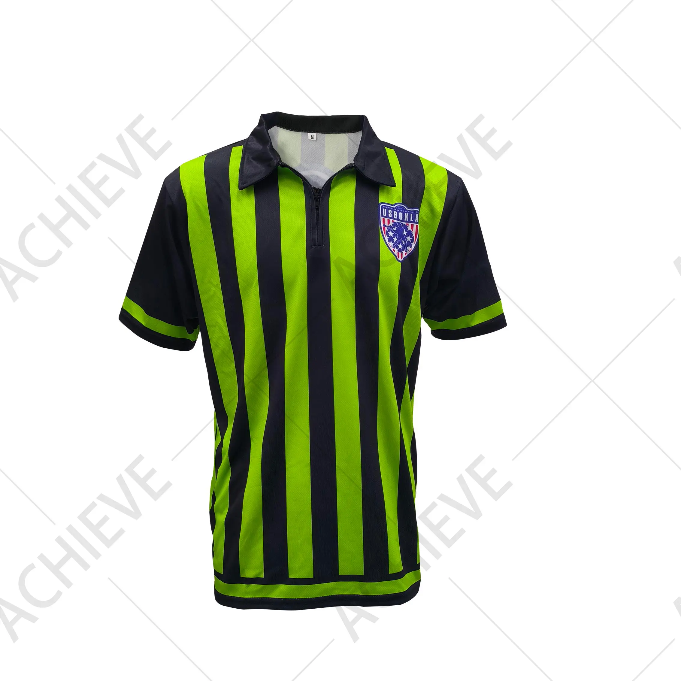 OEM Hot Sales Custom Sublimated Sports Polo Shirt – Black & Neon Green Stripes Team Design Supplier, Products