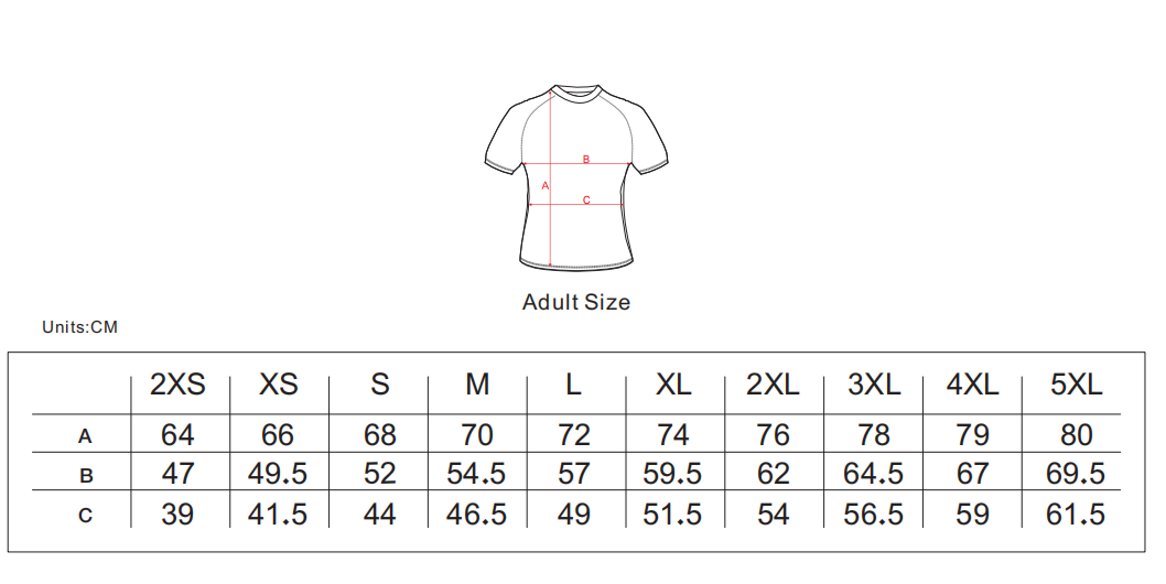 Full-fit Size Chart