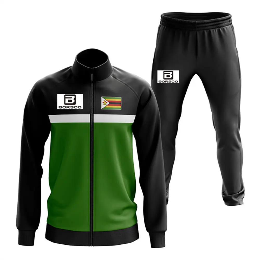 Wholesale BORSOCO Two-Piece White-Stripe Training Tracksuit Manufacturers, Suppliers