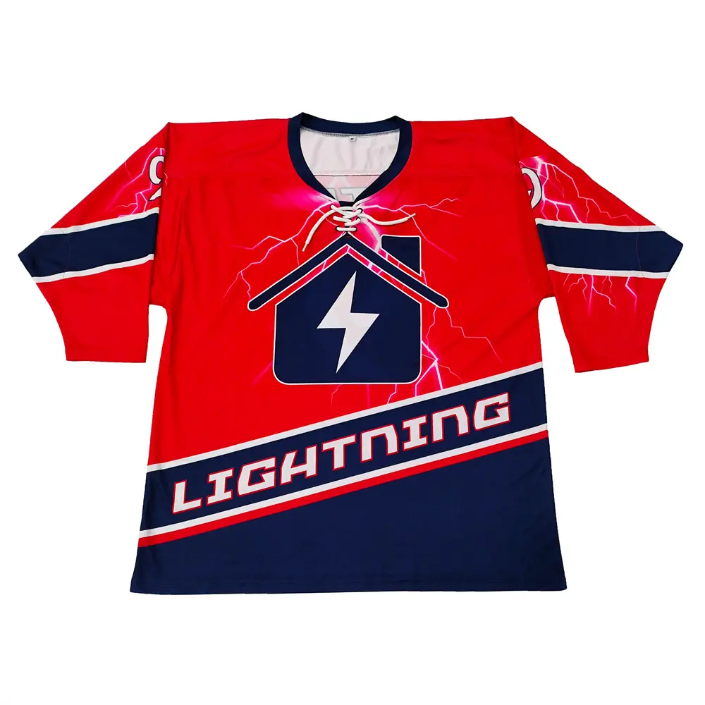 Custom Logo Lace up Uniforms Cheap Sublimated Ice Hockey Jerseys Sports Wear