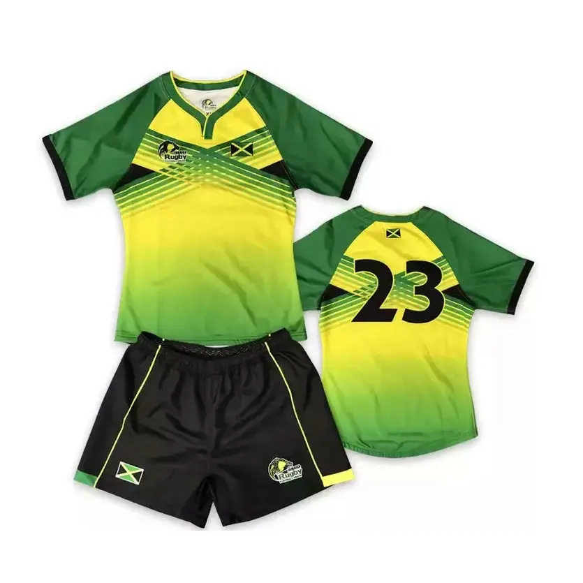ODM Black and Blue Pattern Rugby Jersey Suppliers, Product