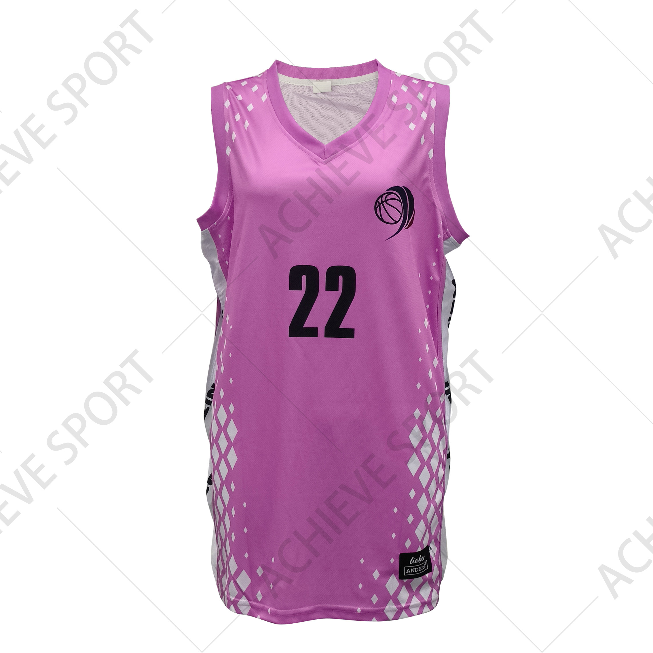 Aurora Pink Basketball Vest Front View