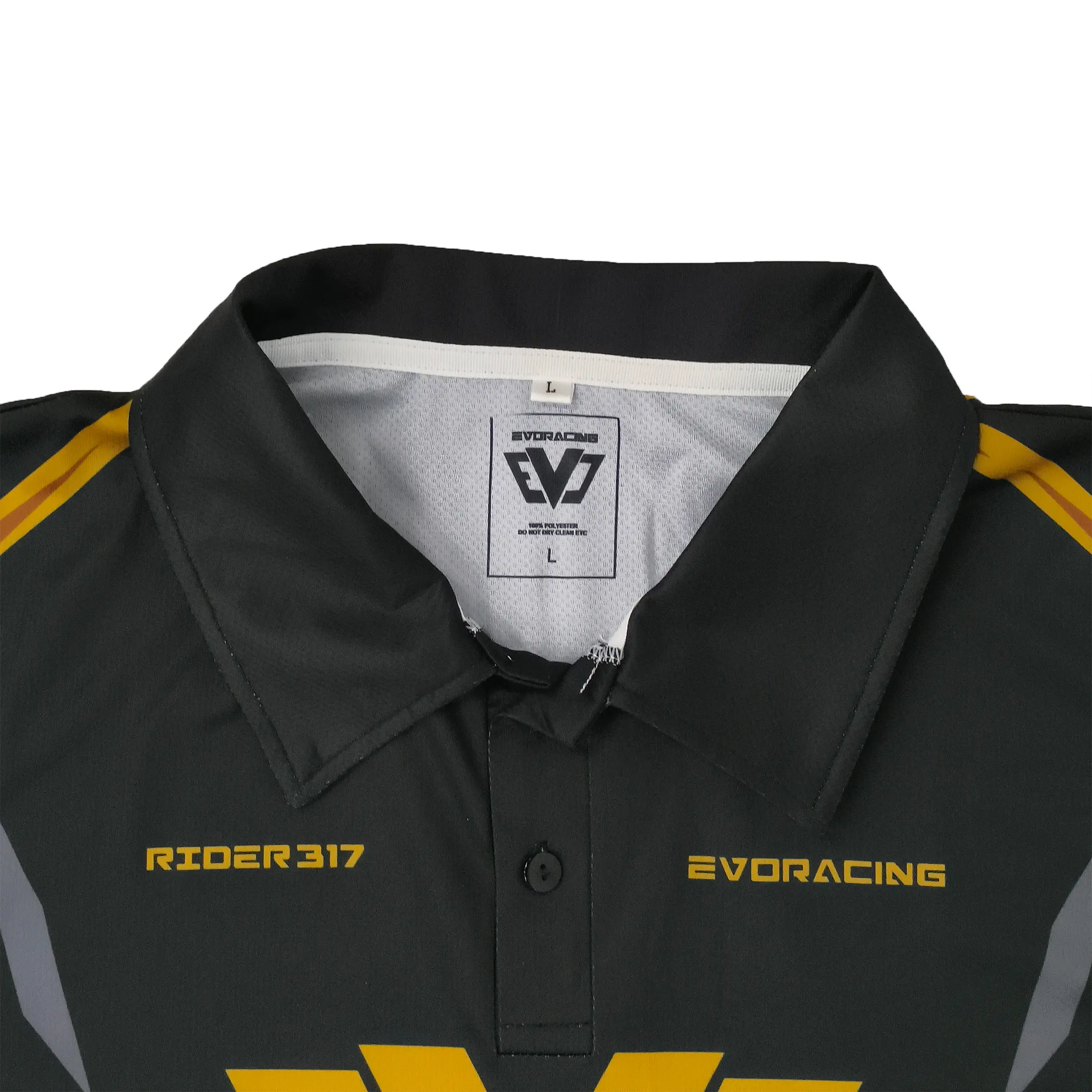 High-Quality Knight Quick-Dry Polo Shirt - Black Gold Mecha Style Riding Short Sleeve Manufacturers, Supplier