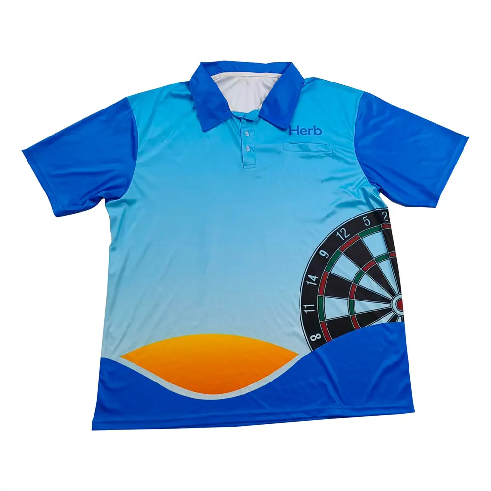 High-Quality Sublimation Dart Polo Shirt – Breathable Sportswear, Custom Team Printing Manufacturers, Factories