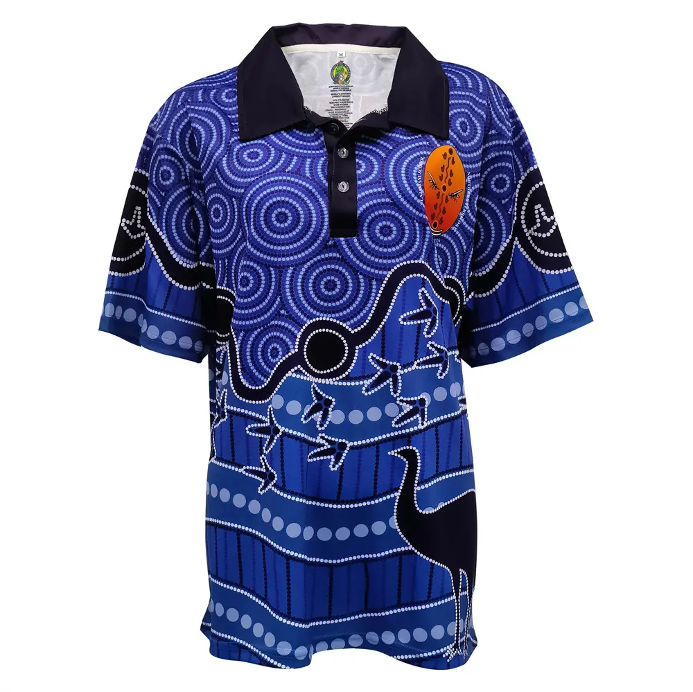 Custom Dye Sublimation Printing Mens Polo T Shirt Dry Fit 100% Polyester Spandex Breathable Polo Shirts