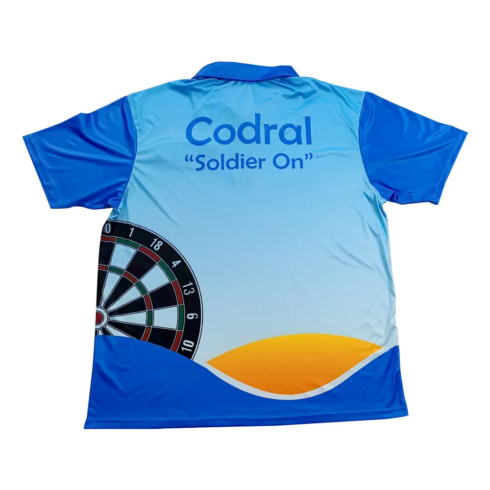 High-Quality Sublimation Dart Polo Shirt – Breathable Sportswear, Custom Team Printing Manufacturers, Factories