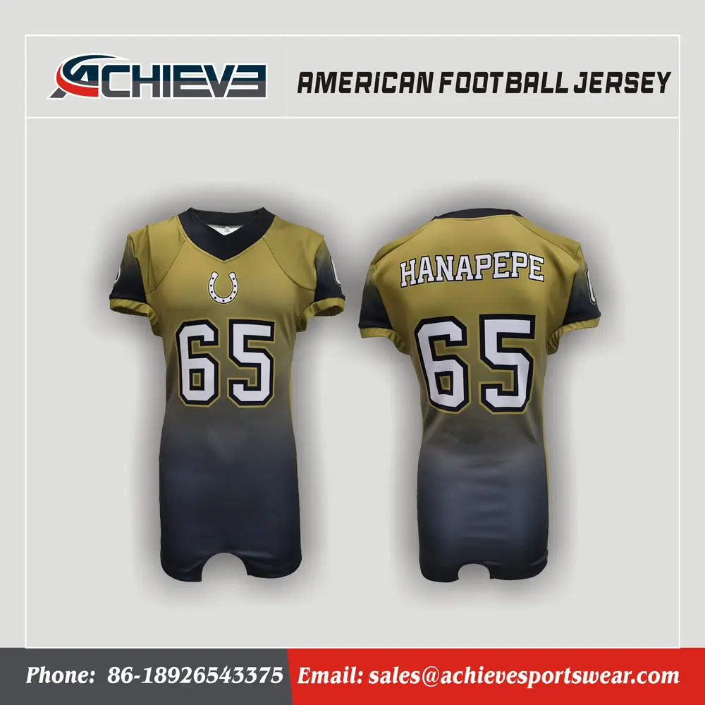 Custom Designed Short Sleeve High Quality Polyester American Football Uniforms