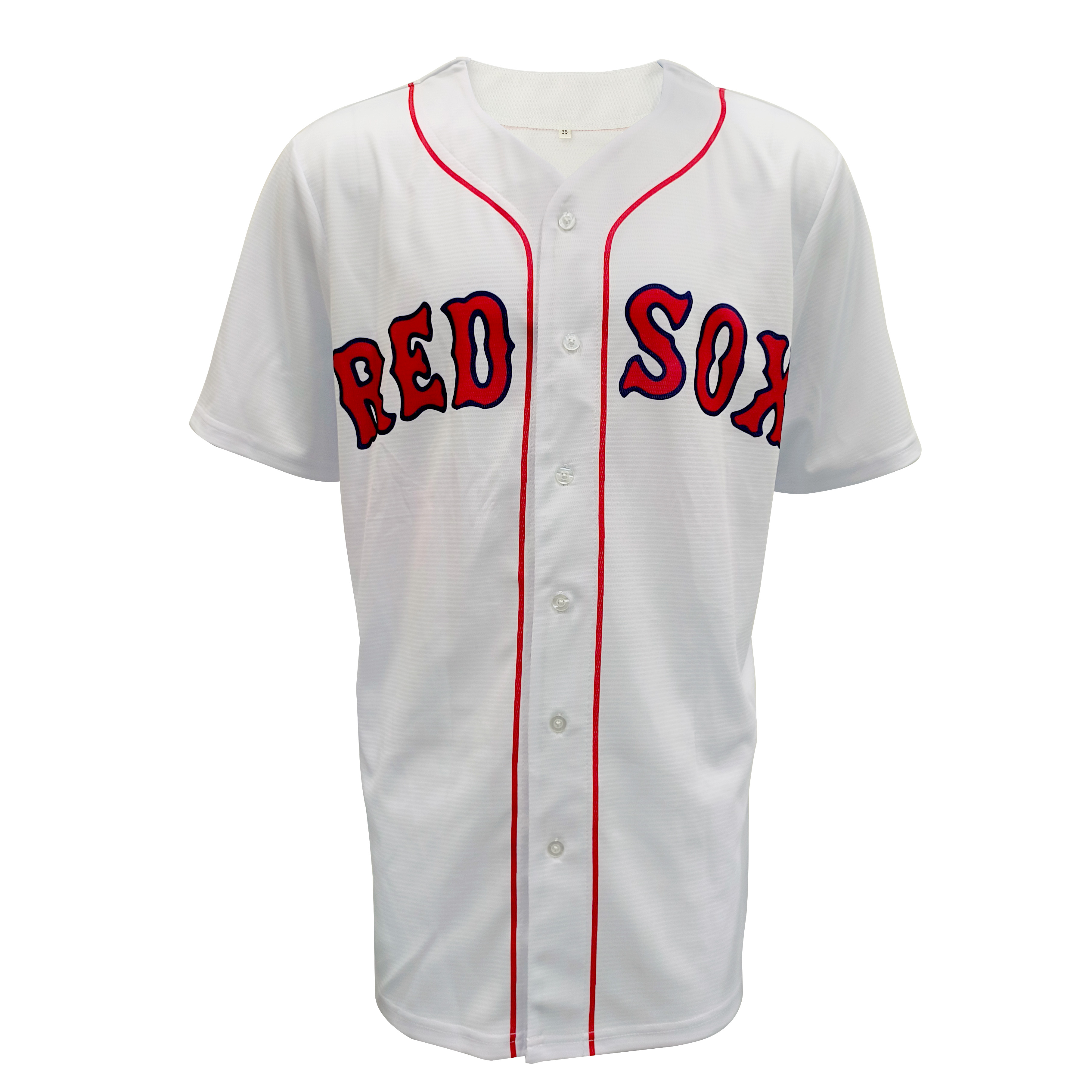 Custom Classic White Baseball Jersey with Red Piping