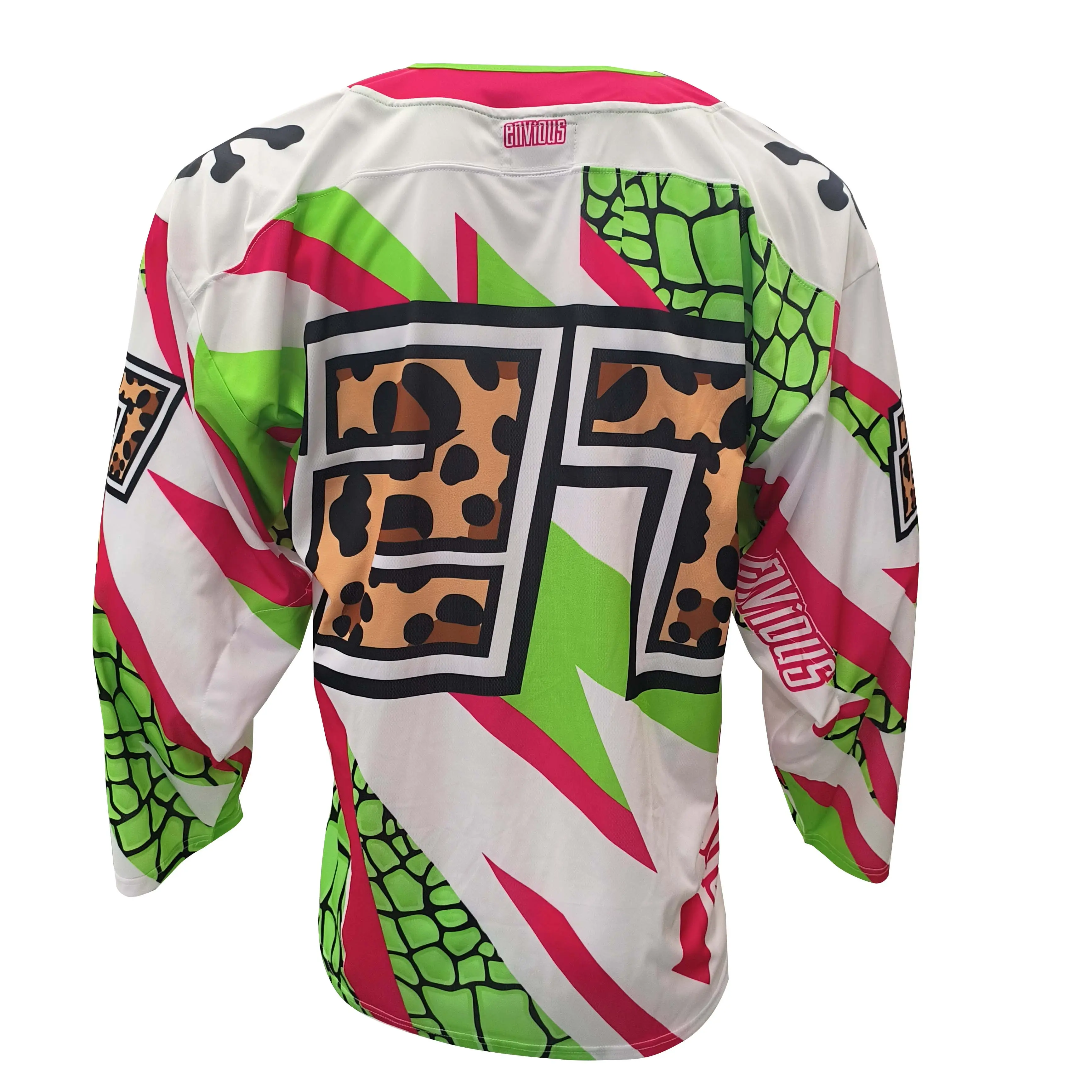 High-Quality Men's Graphic Sports Jersey, Bold Green & Pink Long Sleeve Shirt, Turtle Design, Casual Athletic Wear Manufacturers, Factory
