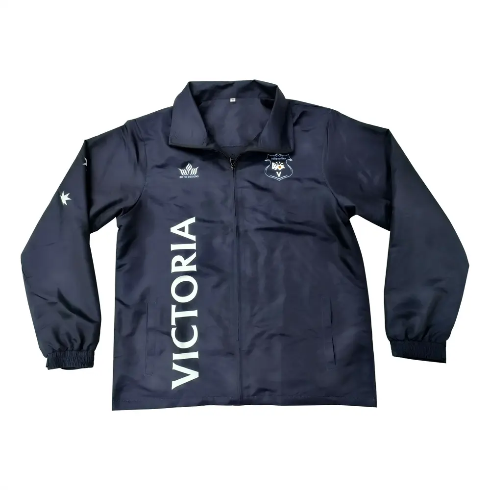 ODM Black Victoria Darts Graphic Team Jacket Manufacturers, Product