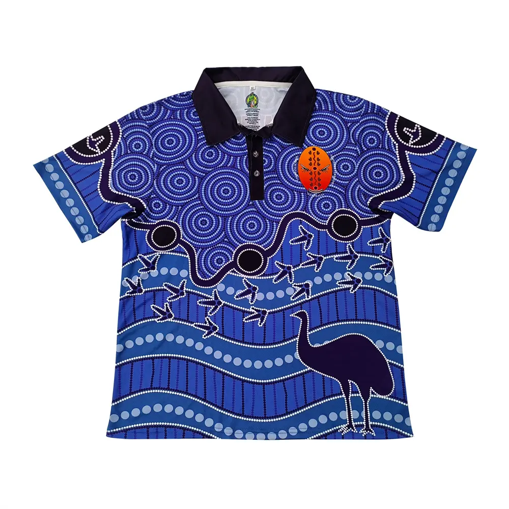 Custom Dye Sublimation Printing Mens Polo T Shirt Dry Fit 100% Polyester Spandex Breathable Polo Shirts