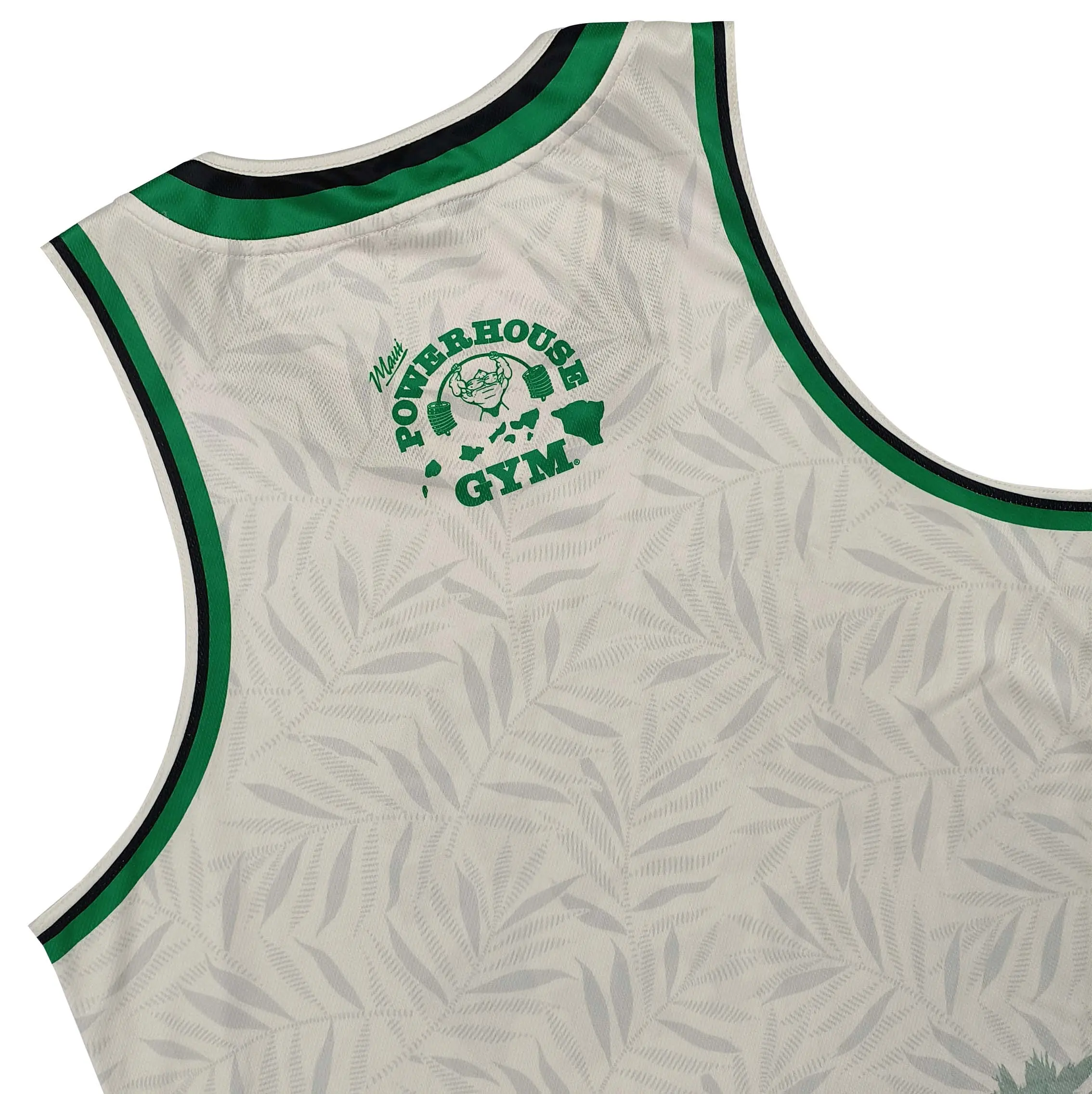 Custom Sublimated Basketball Vest – Tropical Gym Training Tank Top with Palm Design